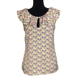 Liberty of London for Target Floral Sleeveless Ruffle Blouse - Sz S